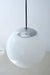 Pendant Chrome and Opaque Glass Ball Lamp by TechnoLumen