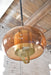 Brass and Smoked Glass Pendant Lamp by Temde Germany 1970s
