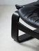 Vintage Scandinavian 'Kroken' Lounge Chair in Black Leather by Ake Fribytter for Nelo Mobel from the 1970s