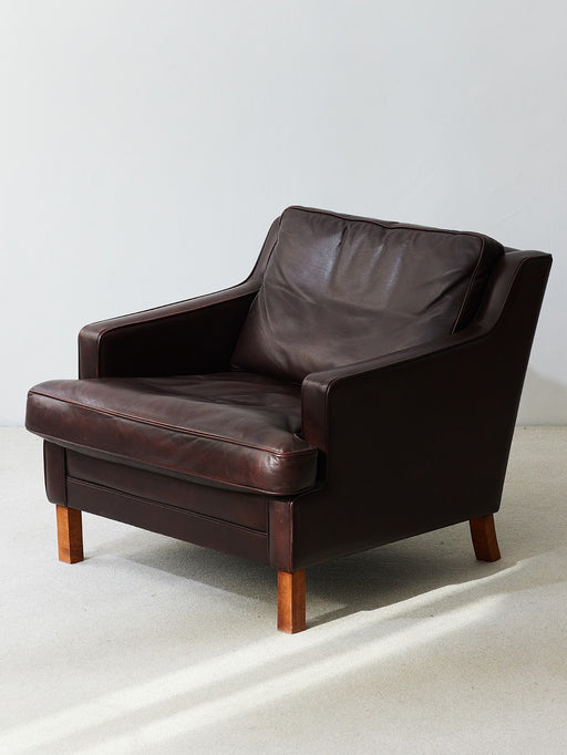 Mid-century Danish Leather and Rosewood Armchair