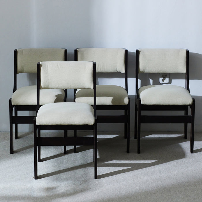 Italian Postmodern Set of 4 Chairs by Franco Asnaghi 1960s