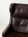Mid-century Danish Wingback Leather and Rosewood Armchair