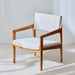 Rudolf B. Glatzel for Thonet, lounge chair, model 'EMT0030', teak and fabric, designed in 1961, Germany