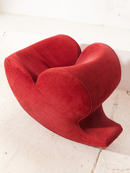 Ron Arad Soft Heart Lounge Rocking Chair Moroso Italy 1990s