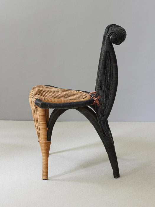 Borek Sipek Rattan Chair Model Helena by Scarabas 1980s