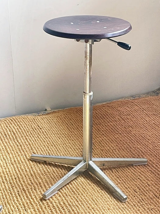 Pair of Vintage Embru Adjustable Atelier Stools, Switzerland, 1960s–1970s
