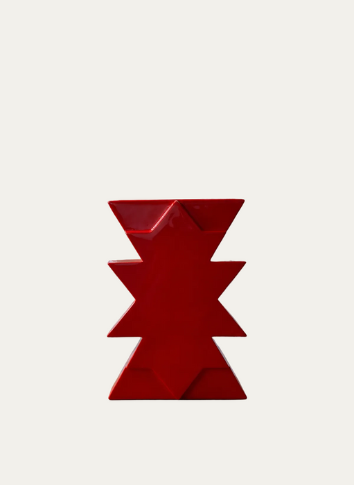Luciano Florio Paccagnella – ILIOS Red Ceramic Vase, 1990s