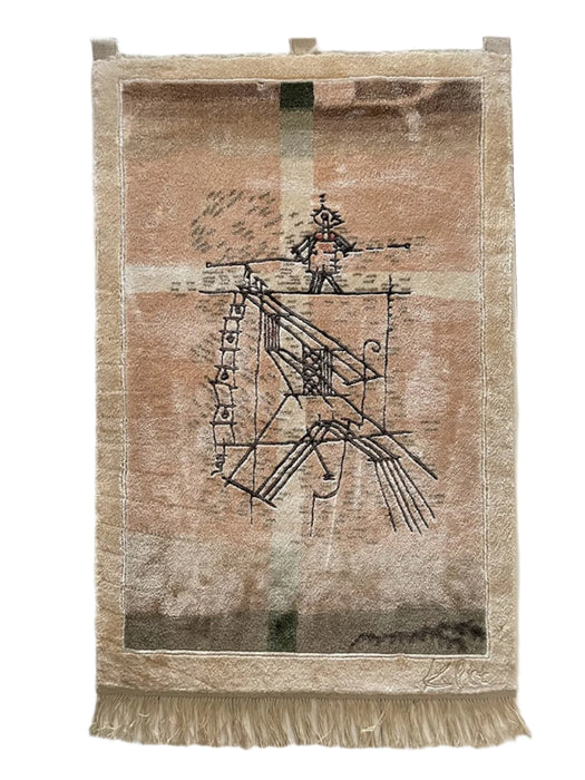 Hand-Made Tapestry The Tightrope Walker After Paul Klee