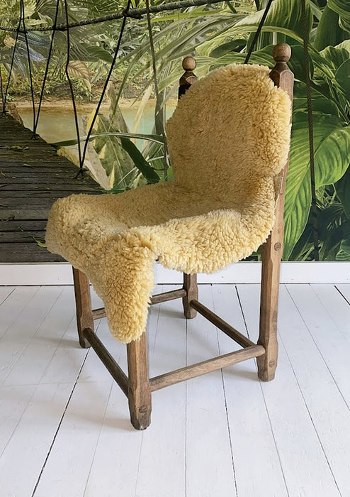 Hungarian Artisanal Oak and Leather Chair