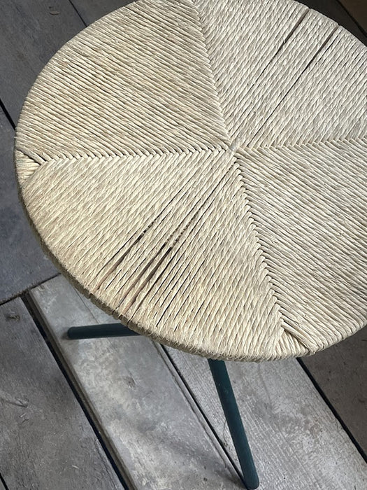 LaPalma Folding Chairs  Metal  Woven Cord Italy 1970s