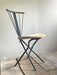 LaPalma Folding Chairs  Metal  Woven Cord Italy 1970s