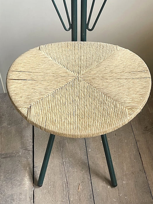 LaPalma Folding Chairs  Metal  Woven Cord Italy 1970s