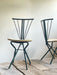 LaPalma Folding Chairs  Metal  Woven Cord Italy 1970s