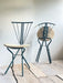 LaPalma Folding Chairs  Metal  Woven Cord Italy 1970s