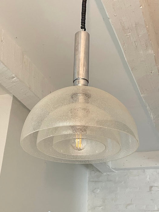 Glass Pendant Lamp by Carlo Nason for Mazzega, Italy 1970s