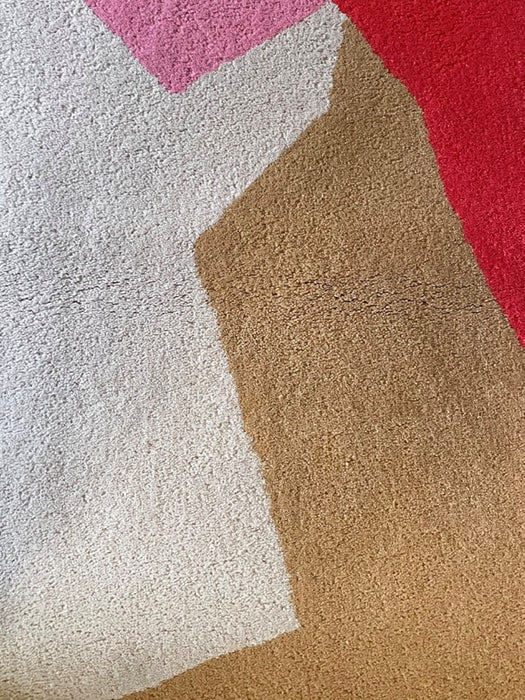 France Tisca Abstract Hand-Tufted Wool Rug 1990s