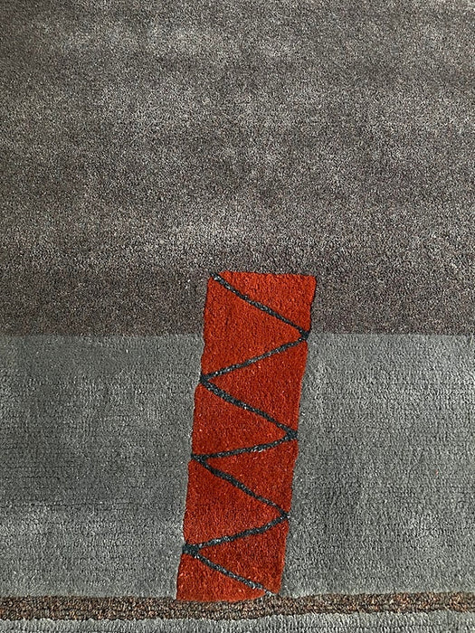 Tisca Modernist Hand-Tufted Wool Rug France 1980s