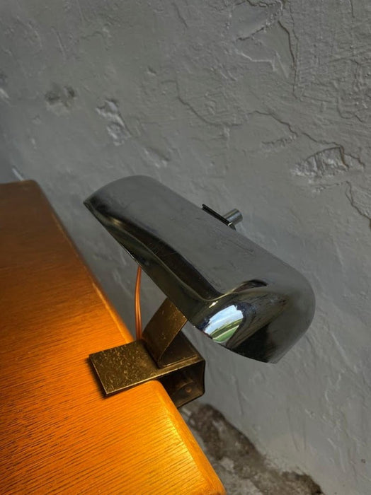 Chrome Desk Lamp in Modernist style, Art Deco Design, French 1930-1940