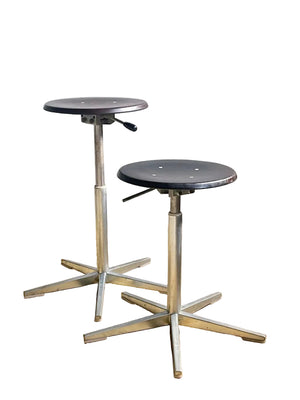 Pair of Vintage Embru Adjustable Atelier Stools, Switzerland, 1960s–1970s