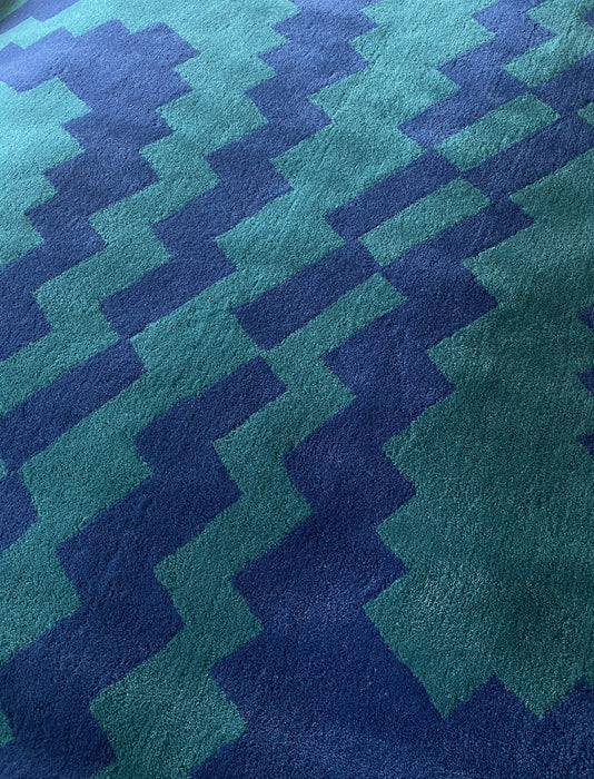 TISCA “LEON” Hand-Tufted Wool Rug – Design by Ulrike Sarvari, France 1990s