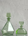 Green Glass Art Deco Liquor decanter set