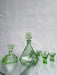 Green Glass Art Deco Liquor decanter set