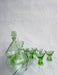Green Glass Art Deco Liquor decanter set