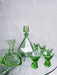 Green Glass Art Deco Liquor decanter set