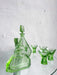 Green Glass Art Deco Liquor decanter set