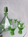 Green Glass Art Deco Liquor decanter set