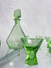 Green Glass Art Deco Liquor decanter set