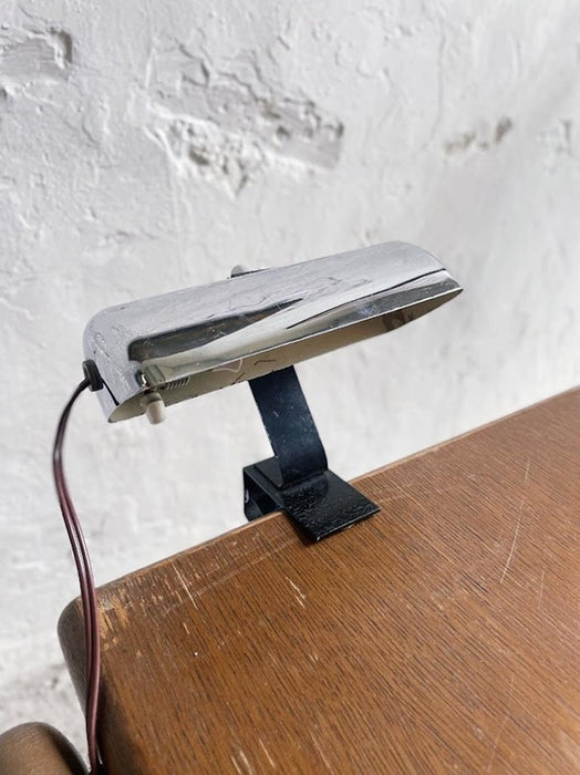 Chrome Desk Lamp in Modernist style, Art Deco Design, French 1930-1940