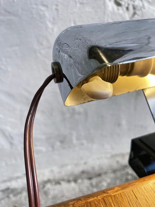 Chrome Desk Lamp in Modernist style, Art Deco Design, French 1930-1940