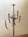 Sculptural Five-Arm Metal Candelabra, Attila Demcsik, Hungary, circa 1980