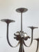 Sculptural Five-Arm Metal Candelabra, Attila Demcsik, Hungary, circa 1980
