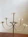 Sculptural Five-Arm Metal Candelabra, Attila Demcsik, Hungary, circa 1980