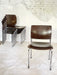 Kusch + Co Plywood and Chrome Stacking Chairs, Germany, 1970s