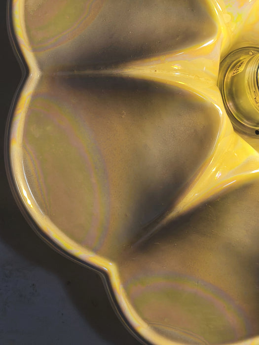 Mid-Century Iridescent Porcelain Wall Lamp, "PAN” by Goebel, , Germany 1970s