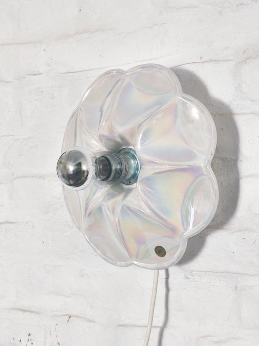 Mid-Century Iridescent Porcelain Wall Lamp, "PAN” by Goebel, , Germany 1970s