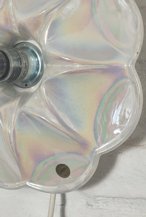 Mid-Century Iridescent Porcelain Wall Lamp, "PAN” by Goebel, , Germany 1970s