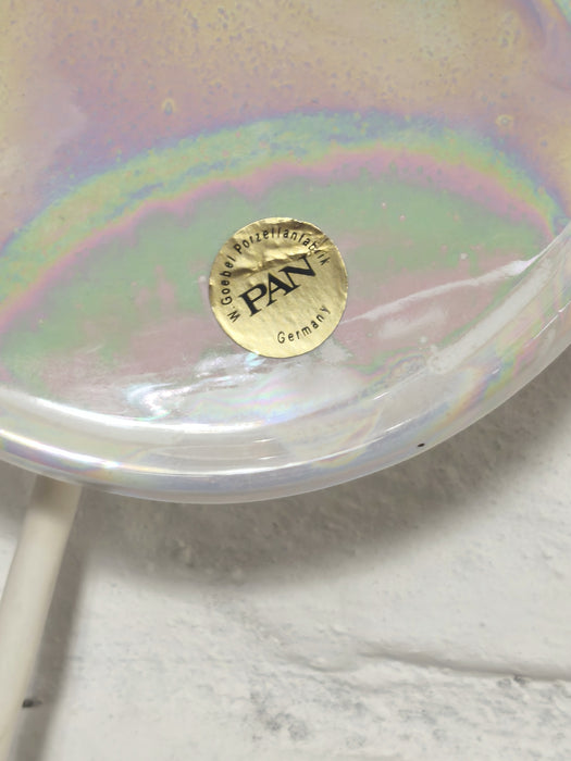 Mid-Century Iridescent Porcelain Wall Lamp, "PAN” by Goebel, , Germany 1970s
