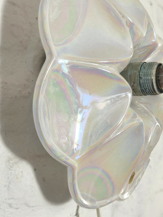 Mid-Century Iridescent Porcelain Wall Lamp, "PAN” by Goebel, , Germany 1970s