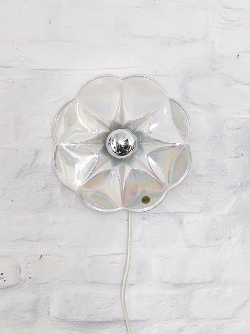 Mid-Century Iridescent Porcelain Wall Lamp, "PAN” by Goebel, , Germany 1970s