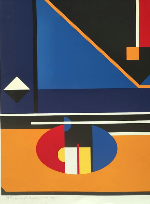 Modern Geometric Silkscreen Print by József Kádár, 1997 (Edition 12/25)