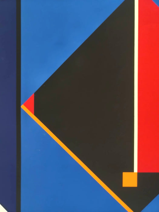 Modern Geometric Silkscreen Print by József Kádár, 1997 (Edition 12/25)