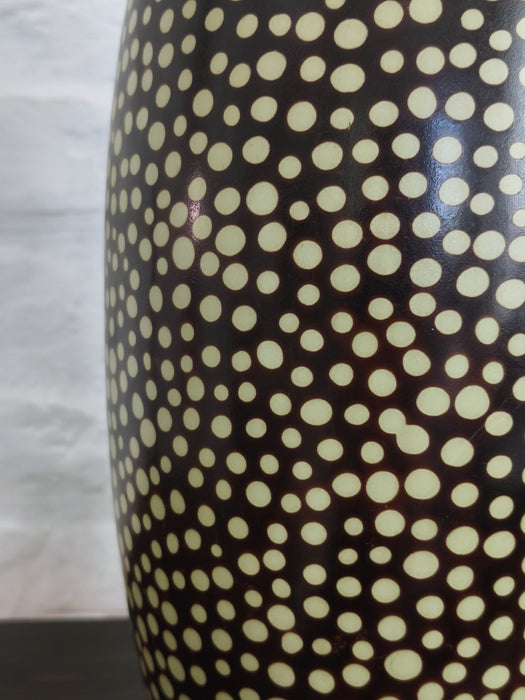 Chulucanas Handcrafted Ceramic Table Lamp, Peru, Dated 2005