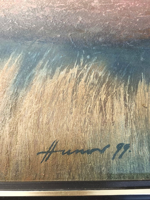 Gyurkovics Hunor “Utak / Roads” Abstract Oil Painting, Hungary 1999