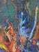 Sz. Kovács Géza “Shaman Dance II” Framed Pastel Painting, Hungary 2001