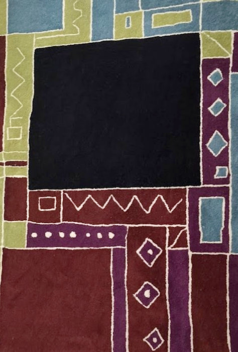 Tisca "Krumi" Hand-Tufted Wool Rug, France 1990s