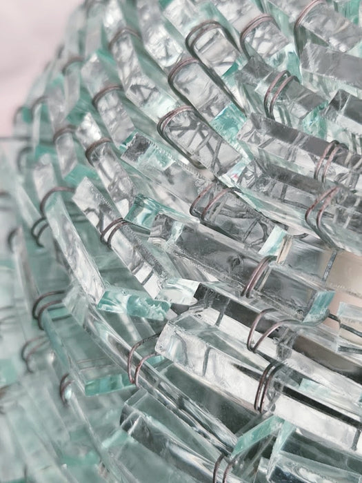 Vintage "Tao" Hand-Assembled Glass Table Lamp – Italy, 1960s